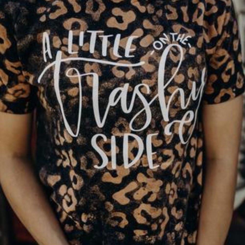LITTLE ON THE TRASHY SIDE Handmade Graphic Tee - Picture 4 of 4